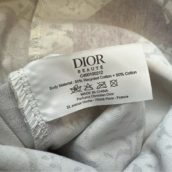 🐅 DIOR TIGER FLORAL FLOWER LILY TOTE SHOULDER BAG LARGE COTTON GOLD LETTERING - Picture 6 of 6
